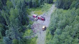 A drill rig at Great Bear Resources’ Dixie gold property in Ontario’s Red Lake district. Credit: Great Bear Resources.