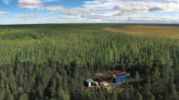 A drill rig at Wallbridge Mining’s Fenelon gold project in northwestern Quebec. Credit: VRIFY.