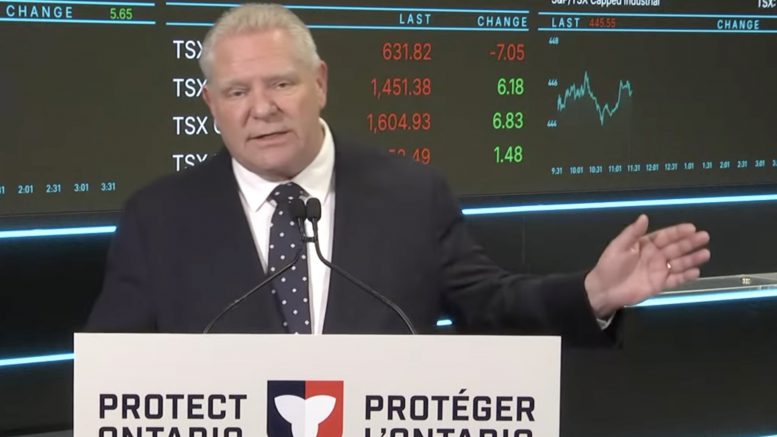 Ontario Premier Doug Ford TSX April 2025