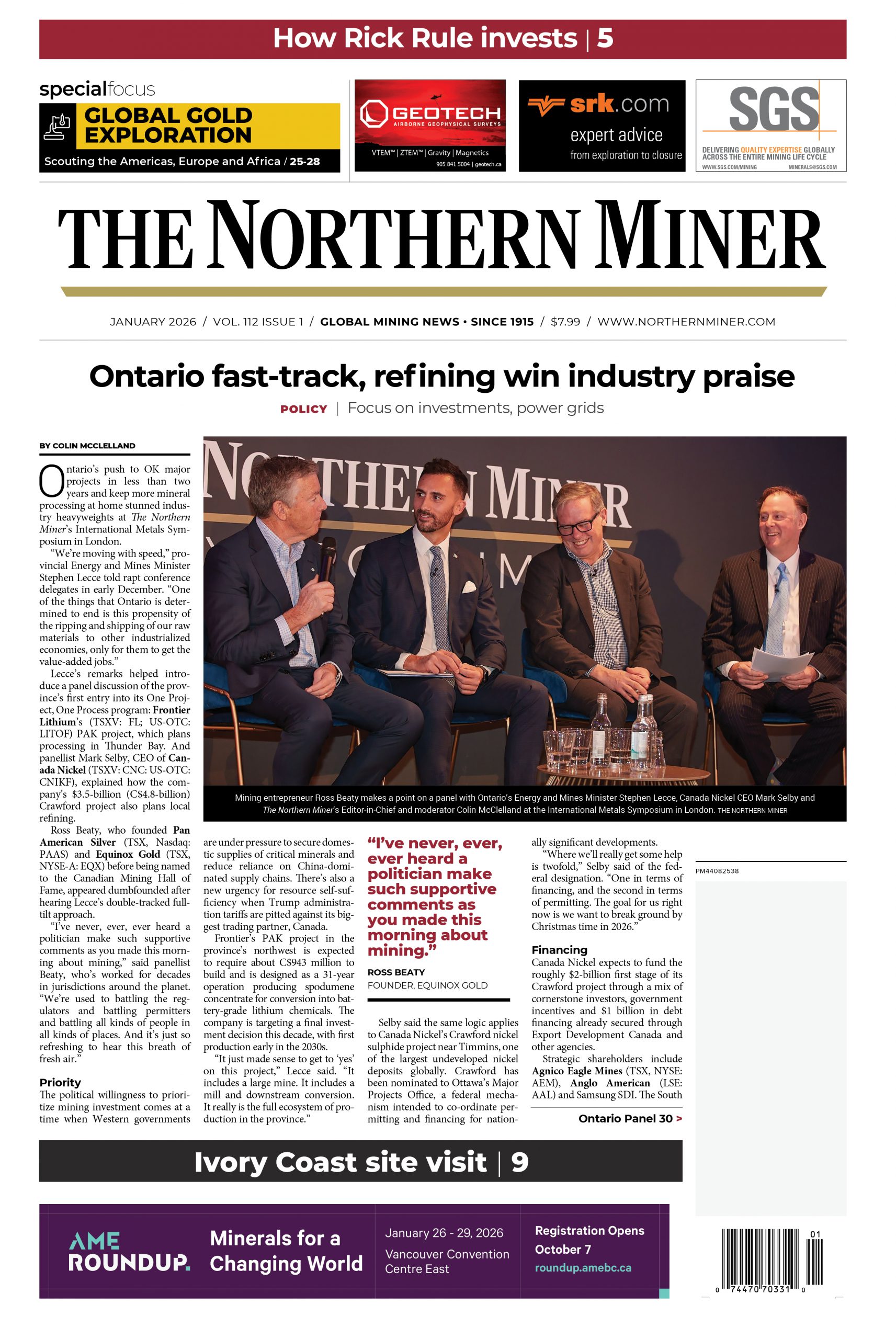 The Northern Miner January 2026 Vol 112 Issue 1