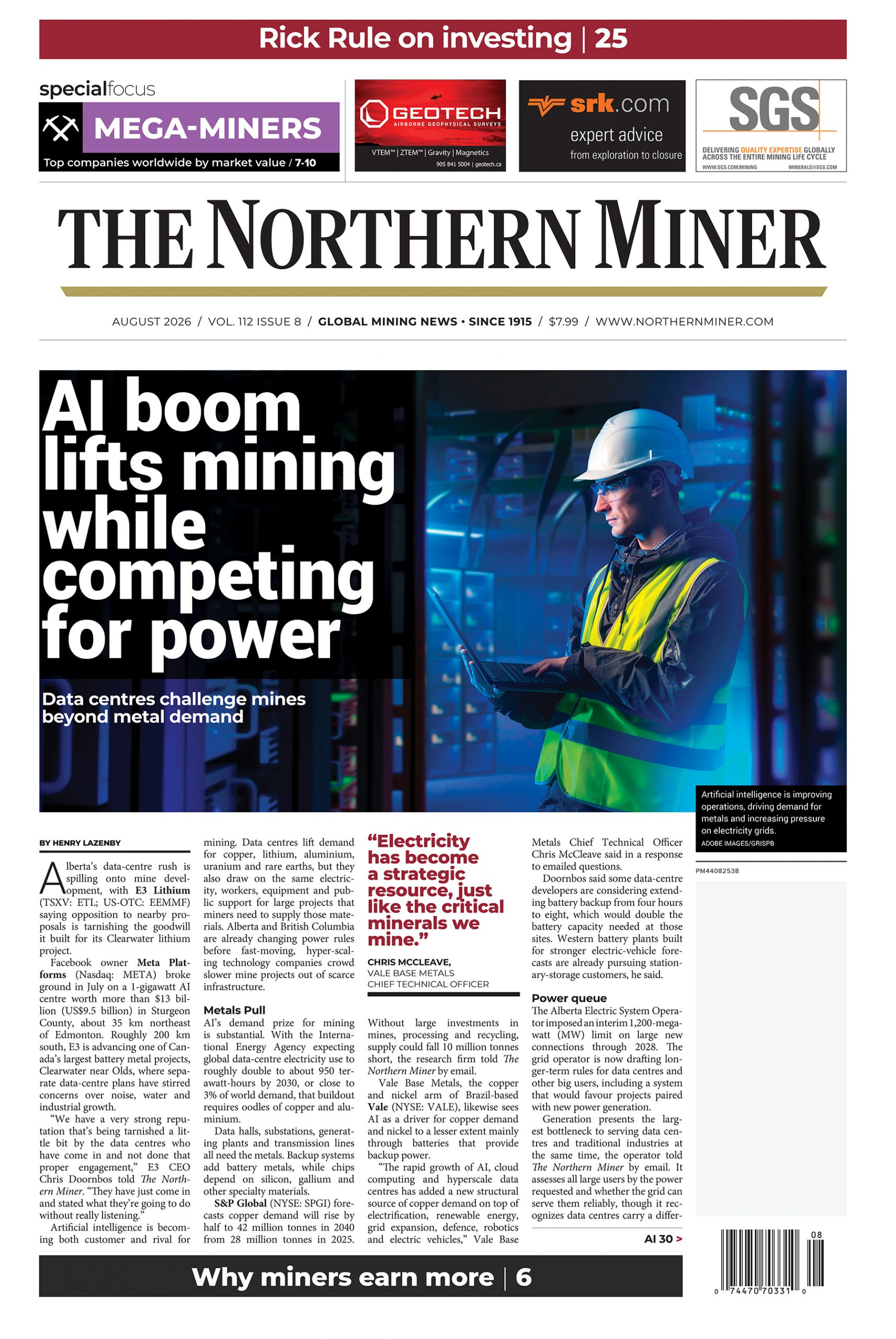 The Northern Miner August 2026 Volume 112 Issue 8